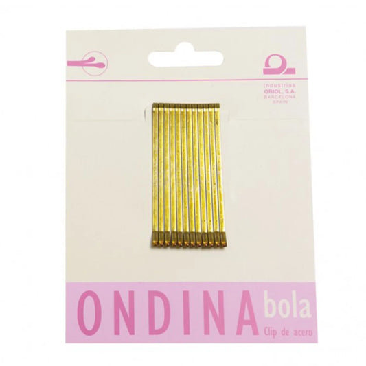 Clips Eurostil Ondina 50mm Bola Bronce 12 unidades