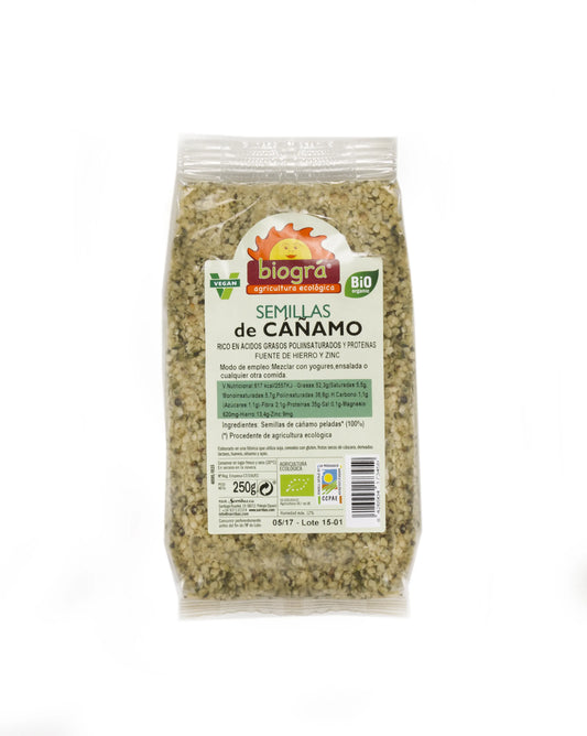 Biográ Semillas De Cañamo Peladas 250g Biogra Bio