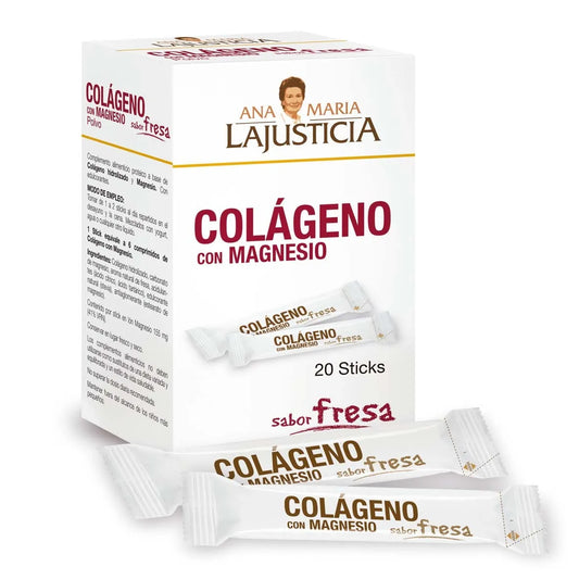 Ana María Lajusticia Colageno Con Magnesio Flavor Fresa 20stick 4g