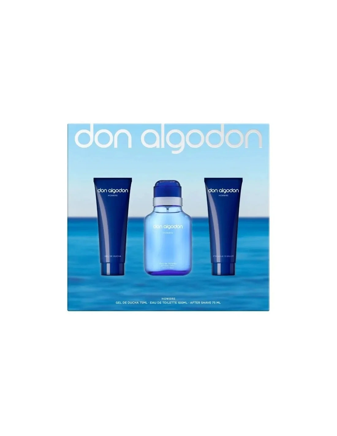 Don Algodón para Hombre Eau de Toilette Spray 100ml Set 3 Piezas