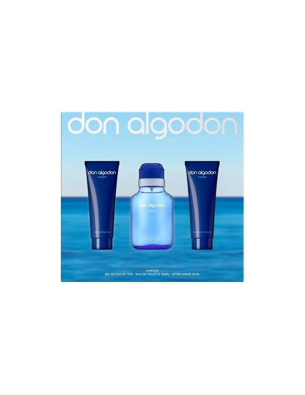 Don Algodón para Hombre Eau de Toilette Spray 100ml Set 3 Piezas