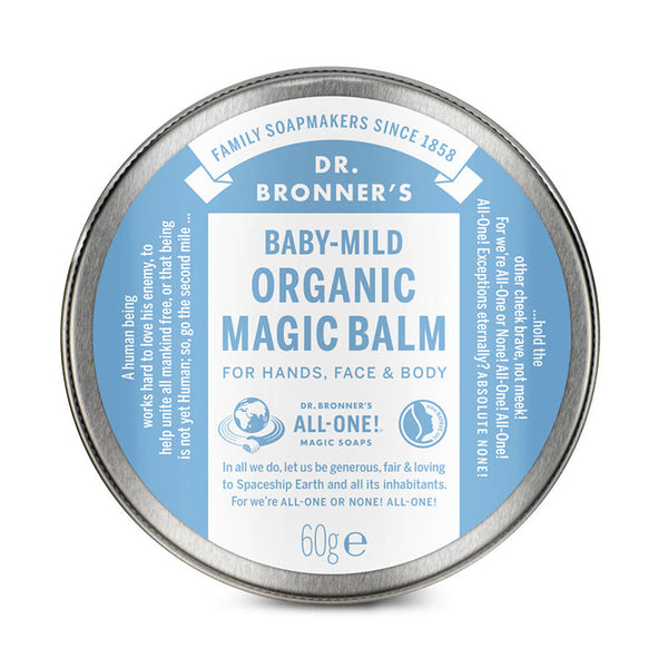 Bálsamo suave orgánico para bebés Dr. Bronner's (sin perfume) 60 g