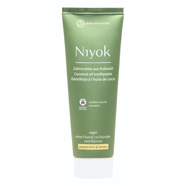 Niyok Dentífrico Natural de Óleo de Coco - Hortelã-pimenta & Limão – 75 ml