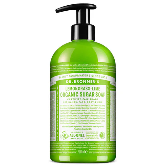 Dr. Bronner’s Sabonete de Açúcar Biológico Citronela e Lima 710 ml