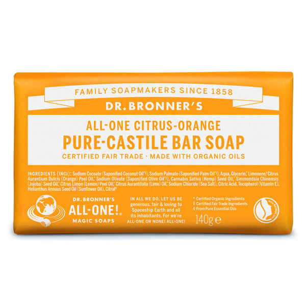 Jabón sólido orgánico de cítricos Dr. Bronner's 140 g