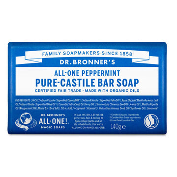 Jabón sólido de menta orgánica Dr. Bronner's 140 g
