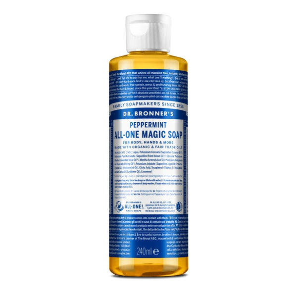 Jabón líquido de menta Dr. Bronner's 240 ml