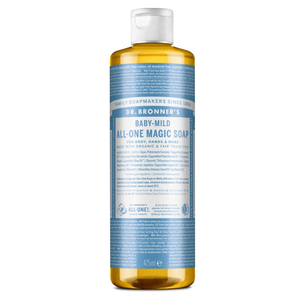 Jabón líquido para bebés sin perfume Dr. Bronner's 475 ml